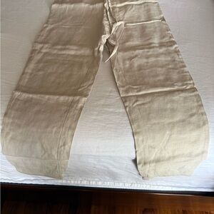 Women's Cream linen cargo